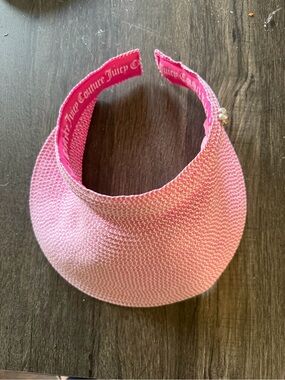 Juicy Couture Pink Straw Visor